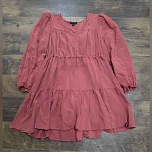Mittoshop Dusty Pink Tiered Dress